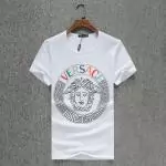 versace cotton classic medusa sequin t-shirt rainbow logo white